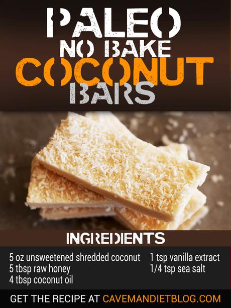 Paleo Dessert Recipes: No Bake Coconut Bars Coconut Bars_2_images copy