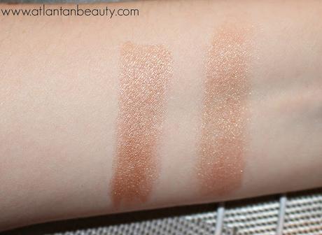 Review and Swatches of Hard Candy's Eye Def Chrome Eyeshadow Crayon in Blazing Pink and Adore Rose Gold