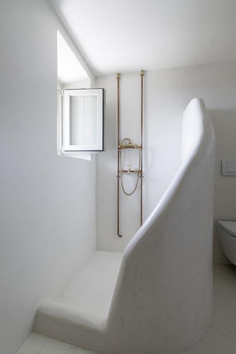 Awesome handmade copper faucets Grecian island inspired bathroom with handmade copper pipe faucet. Sterna Nisyros Residences by Giorgos Tsironis. Photo by Panos Kokinias