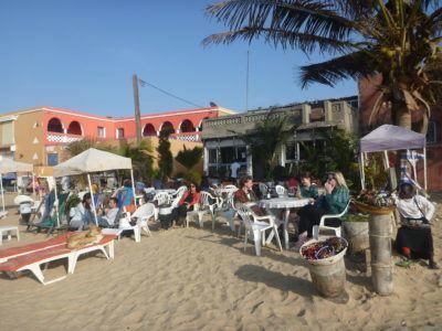 Friday’s Featured Food: Barbecued Fish and Flag Beer on N’Gor Beach, Dakar, Senegal Black and White Bar, N'Gor Beach