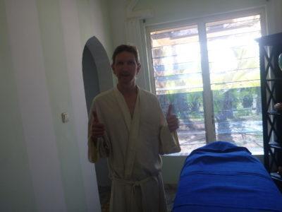 My Five Star Paradise: Living It Up at the Coco Ocean Resort and Spa, The Gambia In the spa complex getting a massage