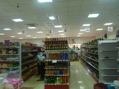 Staying at the Banana Lodge Apartments in Brufut Village, The Gambia Local supermarket