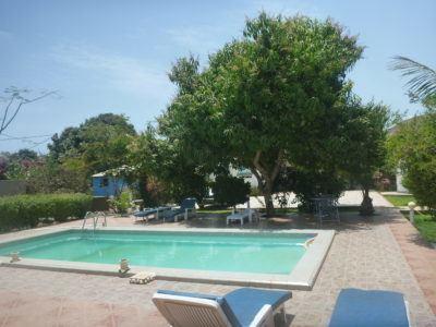 Staying at the Banana Lodge Apartments in Brufut Village, The Gambia Swimming pool time at Banana Lodge Apartments