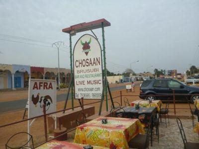 Staying at the Banana Lodge Apartments in Brufut Village, The Gambia Chosaan Restaurant