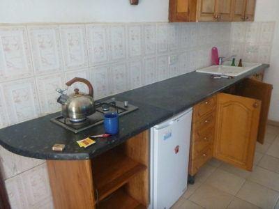 Staying at the Banana Lodge Apartments in Brufut Village, The Gambia Self catering kitchen at Banana Lodge