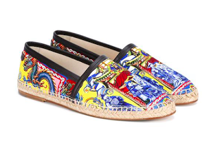 A Pop Of Print For The Season: Dolce & Gabbana Printed Canvas Espadrilles