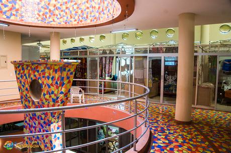 Panama Viejo: Attacked and Sacked Colorful mosaic interior of the gift shop at Panama Viejo Museum