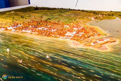 Panama Viejo: Attacked and Sacked Model of Panama Viejo before Capt. Morgan attacked it