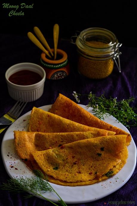 Moong Daal and Paneer Cheela Recipe, Stuffed Lentil Pancakes moong daal ka cheela