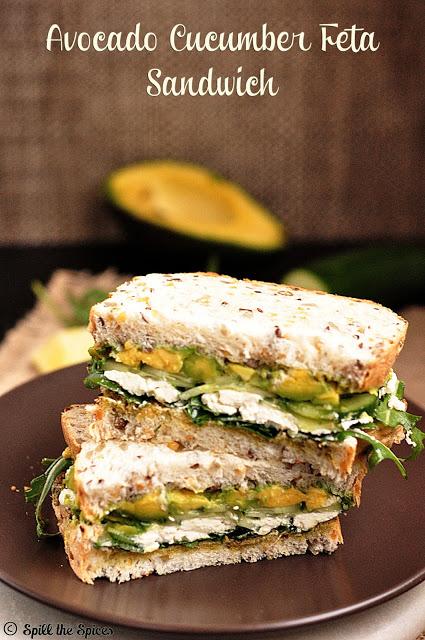 Avocado Cucumber Feta Sandwich Avocado Cucumber Feta Sandwich