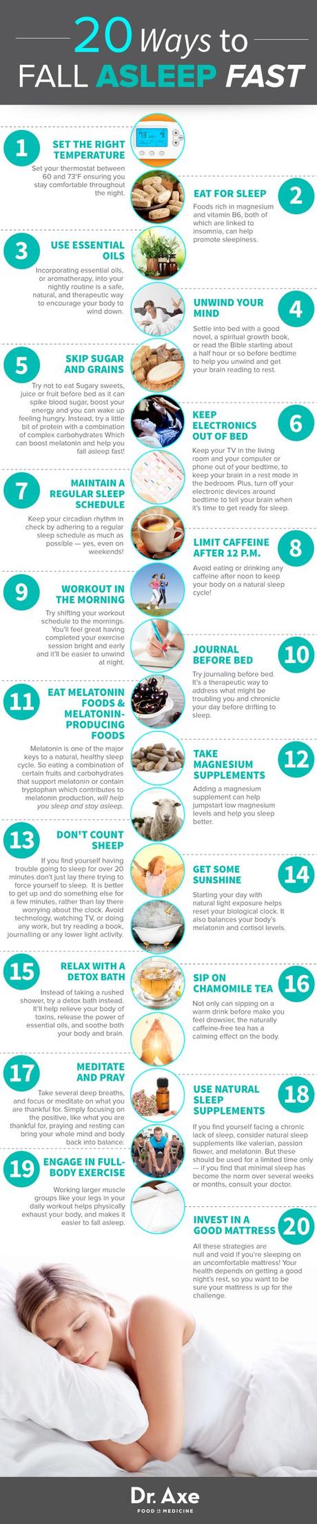 20 Ways To Help You Fall Asleep Fast [infographic] Paperblog