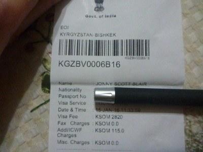 How to Get An Indian Visa in Bishkek, Kyrgyzstan Receipt for collecting visa