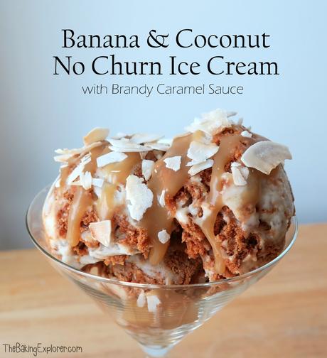 Banana & Coconut No Churn Ice Cream