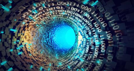 Why Big Data Is Just Going To Get Bigger illustration tunnel data glow blue