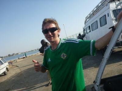 World Borders: My Crazy Adventure from Dakar in Senegal to Serrekunda, The Gambia Boarding the ferry at Foundiougne, Senegal