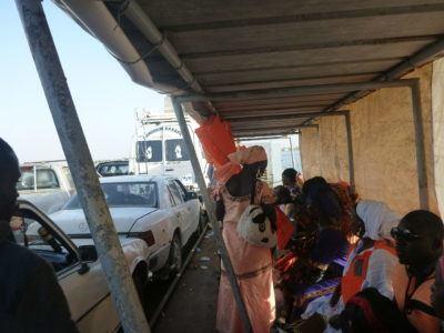 World Borders: My Crazy Adventure from Dakar in Senegal to Serrekunda, The Gambia Boarding the ferry at Foundiougne, Senegal