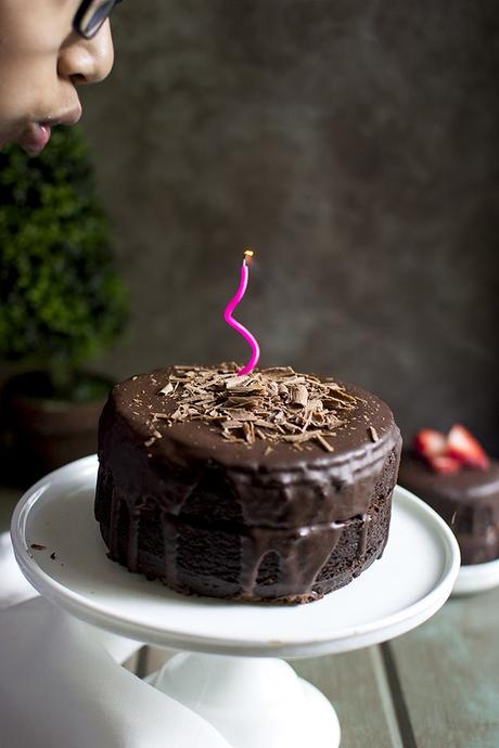 Chocolate Cake with Chocolate Filling and Ganache