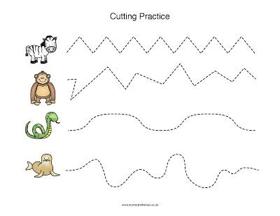 Zoo Cutting Page & Free Printable