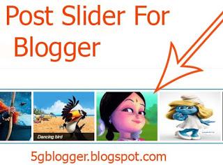 feature post slider for blogger