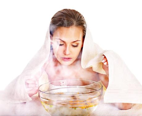 Steaming your skin - whitehead outbreaks