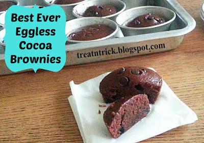 Best Ever Eggless Cocoa Brownies Recipe @ treatntrick.blogspot.com