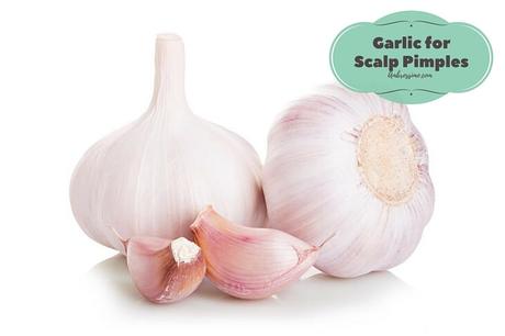 Home Remedies for Acne - Garlic for Scalp Pimples