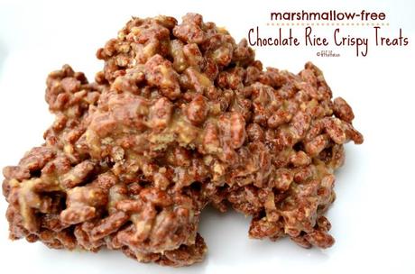 Marshmallow Free Chocolate Rice Crispy Treats (gluten free, soy free)