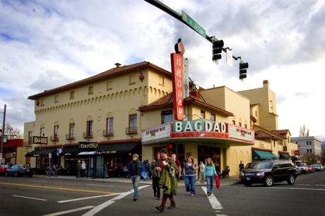 Five Best People Watching Places in Portland McMenamins Bagdad Theater & Pub in SE Portland, OR.