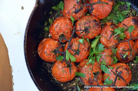 purple cabbage salad & roasted tomatoes purple cabbage salad & roasted tomatoes