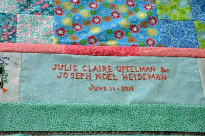 A Wedding Quilt for Joe and Julie Claire