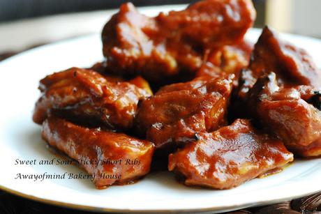 Sweet and Sour Sticky Short Ribs