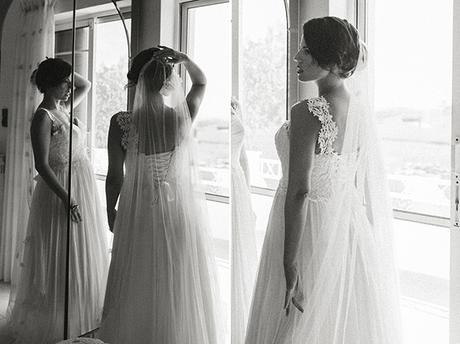 Romantic vineyard wedding black-and-white-wedding-photo