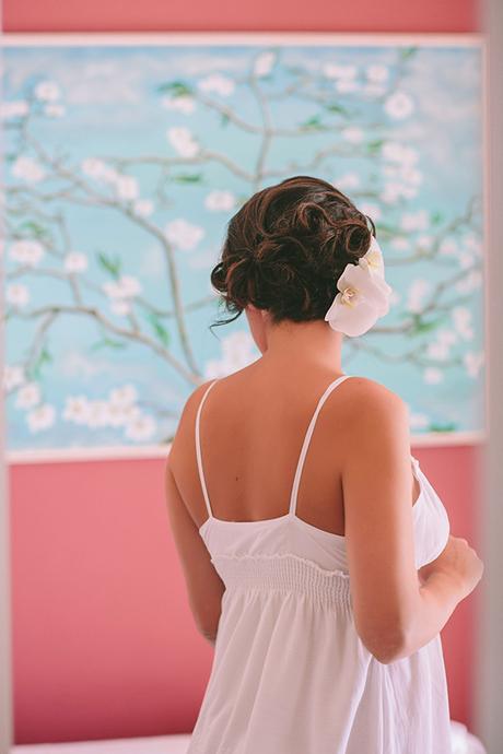 Romantic vineyard wedding wedding-dress-chignon