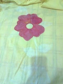 Table Cover with Fabric Painting