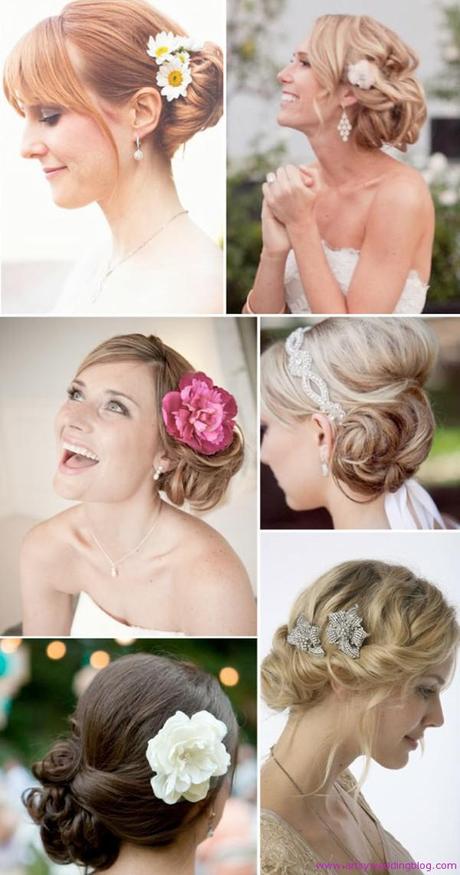 Bridal Hair styles to Best Match Your Veil, Barrette and Headband