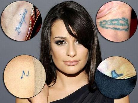 Lea Michelle Tattoo Glee Star Lea Michele Talks Tattoos and Clears Rumors