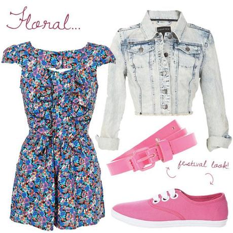 how to wear floral playsuits