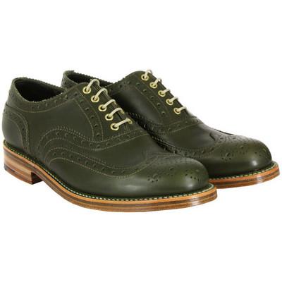 Grenson X Barbour Egton Green Brogues.