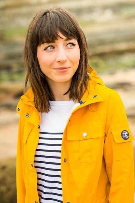 Hello Freckles Barbour Seafarer Yellow Waterproof Jacket Outerwear Fashion