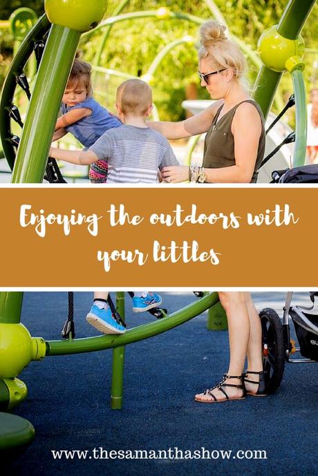 Enjoying the outdoors with your littles. Enjoying the outdoors with your littles