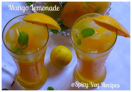 Mango recipes, Kids Recipes, Summer Recipes, beverages and drinks, Quick Recipes, fusion, ice-cubes, refreshing drink, ripe mango,  Mango Lemonade |Mango Lemonade Recipe|Mango Recipe