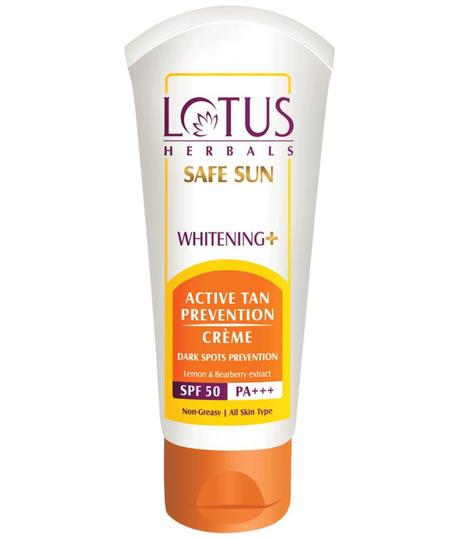 Lotus Herbals Safe Sun Whitening+ Active Tan Prevention Crème SPF 50 Review