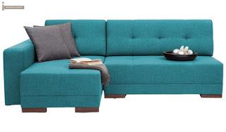 L-Shaped Sofa Adding Sedate Ambiance