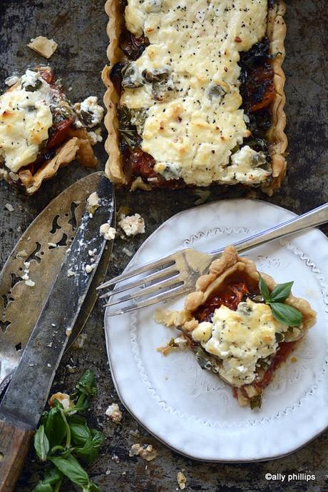 roasted tomato onion pie roasted tomato onion pie