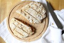 No-Knead Bread with Sweet Potato and Pine Nuts | Vegan
