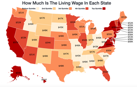 $7.25 An Hour Not A Livable Wage In Any Of The 50 States