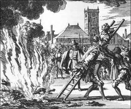 Michael-Sattler burned at the stake