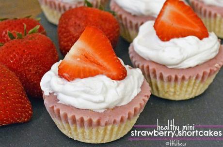 Healthy Mini Strawberry Shortcakes {vegan, gluten free, no bake}