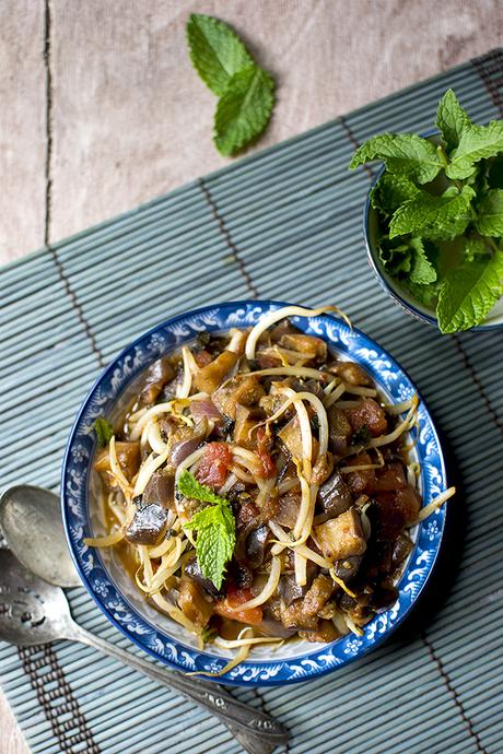 Eggplant with Tomatoes and Mint