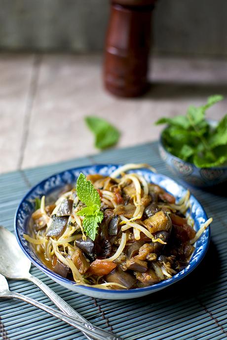 Eggplant with Tomatoes and Mint